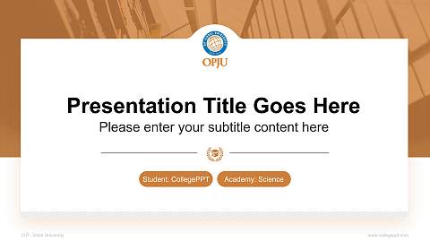 O.P. Jindal University National Scholarship Defense PPT Template