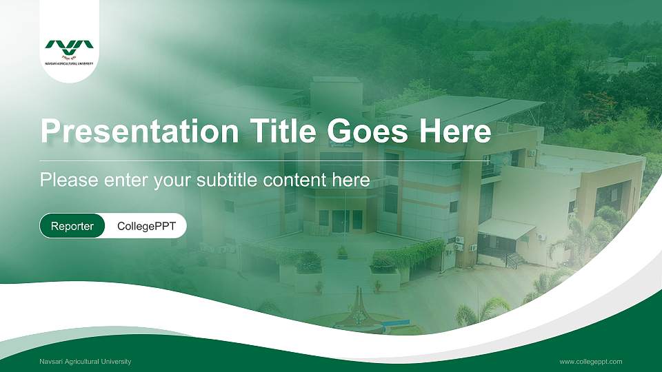 Navsari Agricultural University Lecture Sharing and Networking Event PPT Template16:9 ratio PPT effect preview image