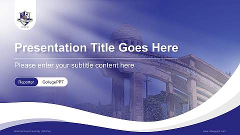 National Law University (Odisha) Lecture Sharing and Networking Event PPT Template