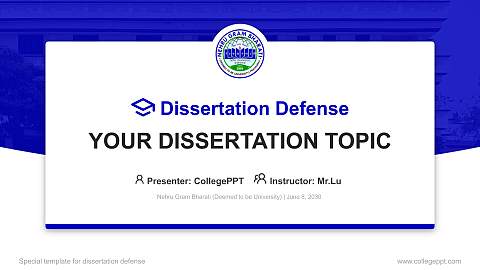 Nehru Gram Bharati (Deemed to be University) Graduation Thesis Defense PPT Template