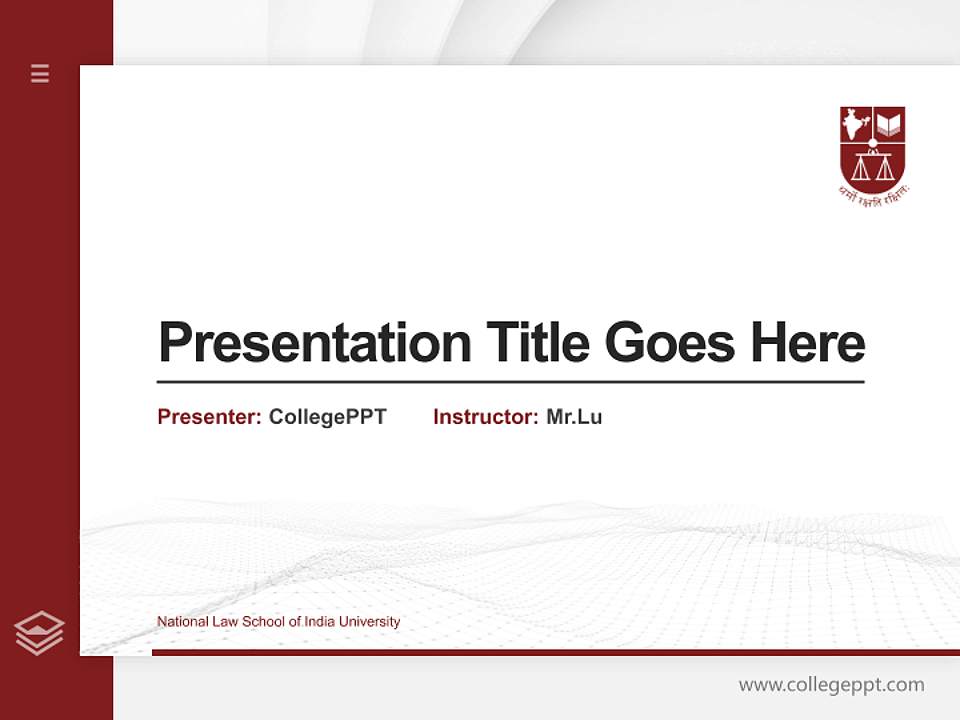 National Law School of India University Thesis Proposal/Graduation Defense PPT Template4:3 ratio PPT effect preview image5