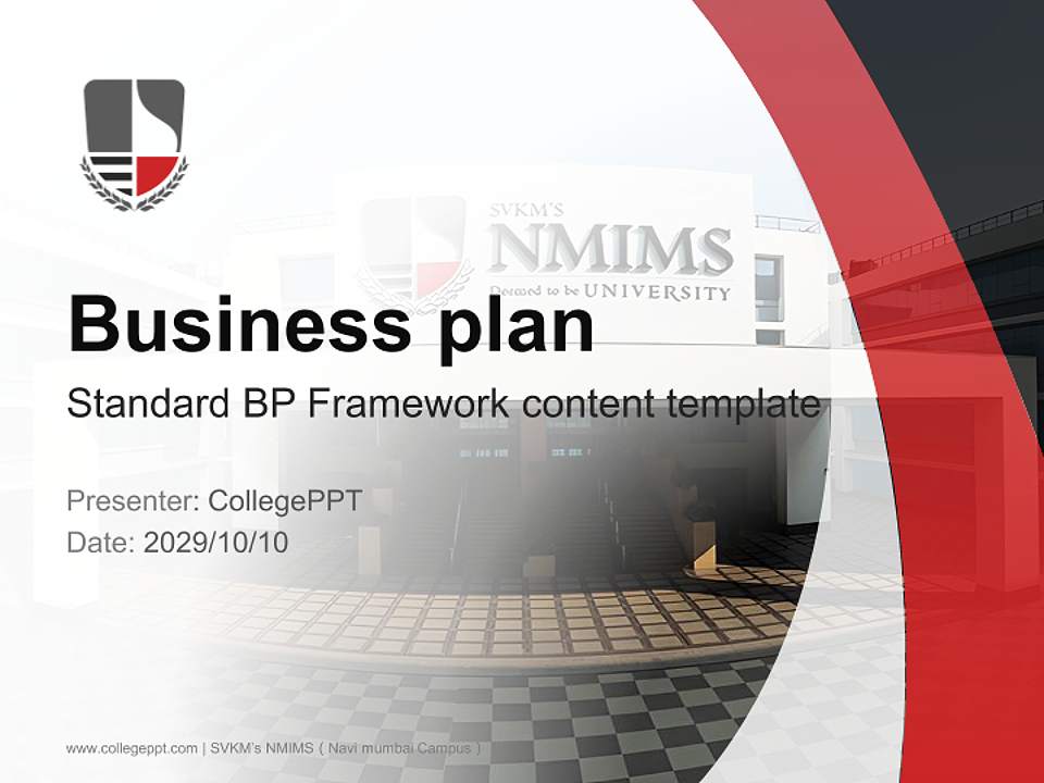 SVKM’s NMIMS（Navi mumbai Campus） Competition/Entrepreneurship Contest PPT Template4:3 ratio PPT effect preview image9