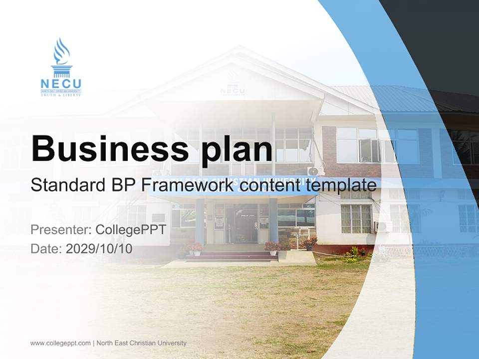 North East Christian University Competition/Entrepreneurship Contest PPT Template4:3 ratio PPT effect preview image9