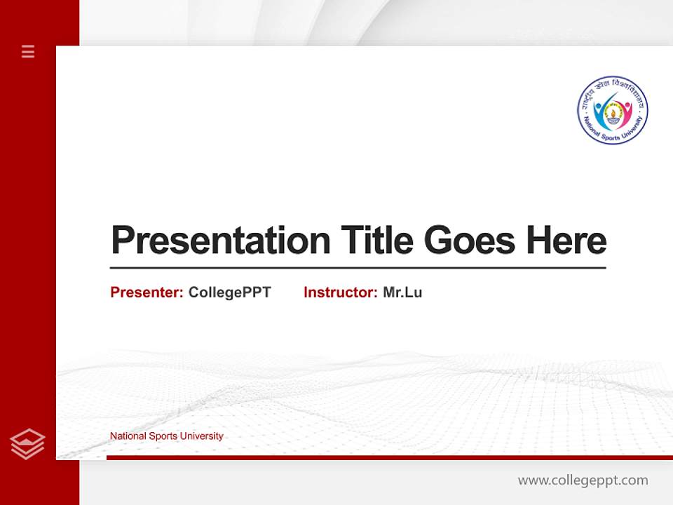 National Sports University Thesis Proposal/Graduation Defense PPT Template4:3 ratio PPT effect preview image5