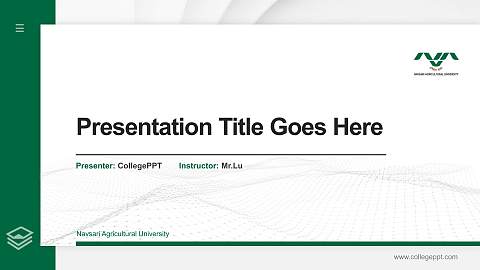 Navsari Agricultural University Thesis Proposal/Graduation Defense PPT Template