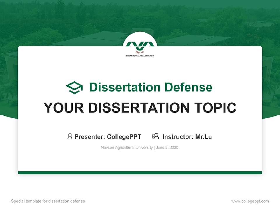 Navsari Agricultural University Graduation Thesis Defense PPT Template4:3 ratio PPT effect preview image7