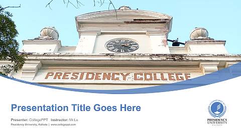 Presidency University, Kolkata Course/Courseware Creation PPT Template