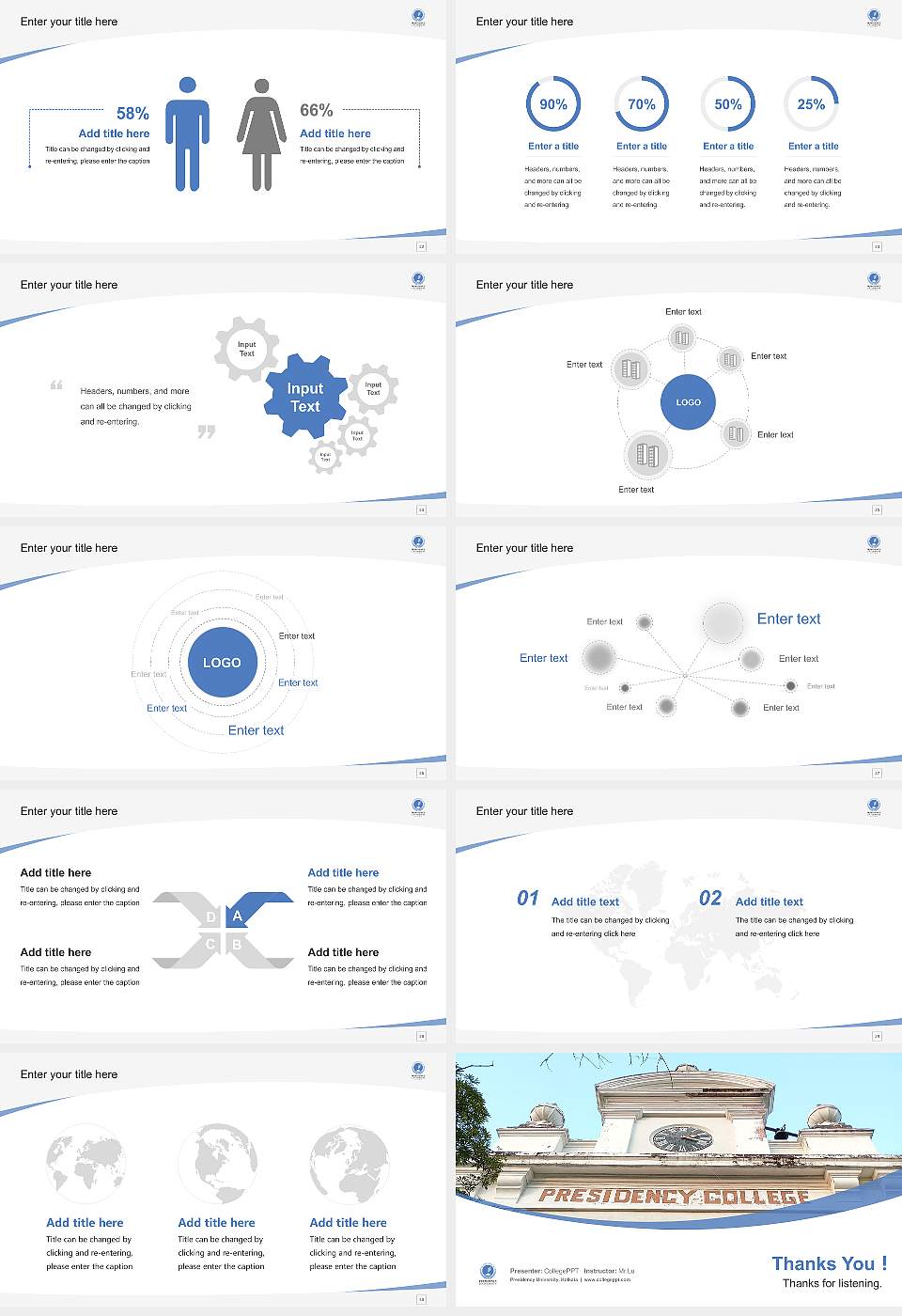 Presidency University, Kolkata Course/Courseware Creation PPT Template16:9 ratio PPT effect preview image4