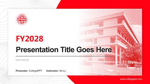 Panjab University Academic Presentation/Research Findings Report PPT Template