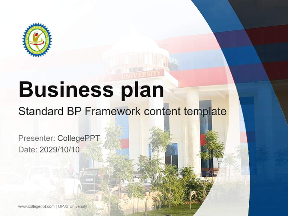 OPJS University Competition/Entrepreneurship Contest PPT Template4:3 ratio PPT effect preview image9