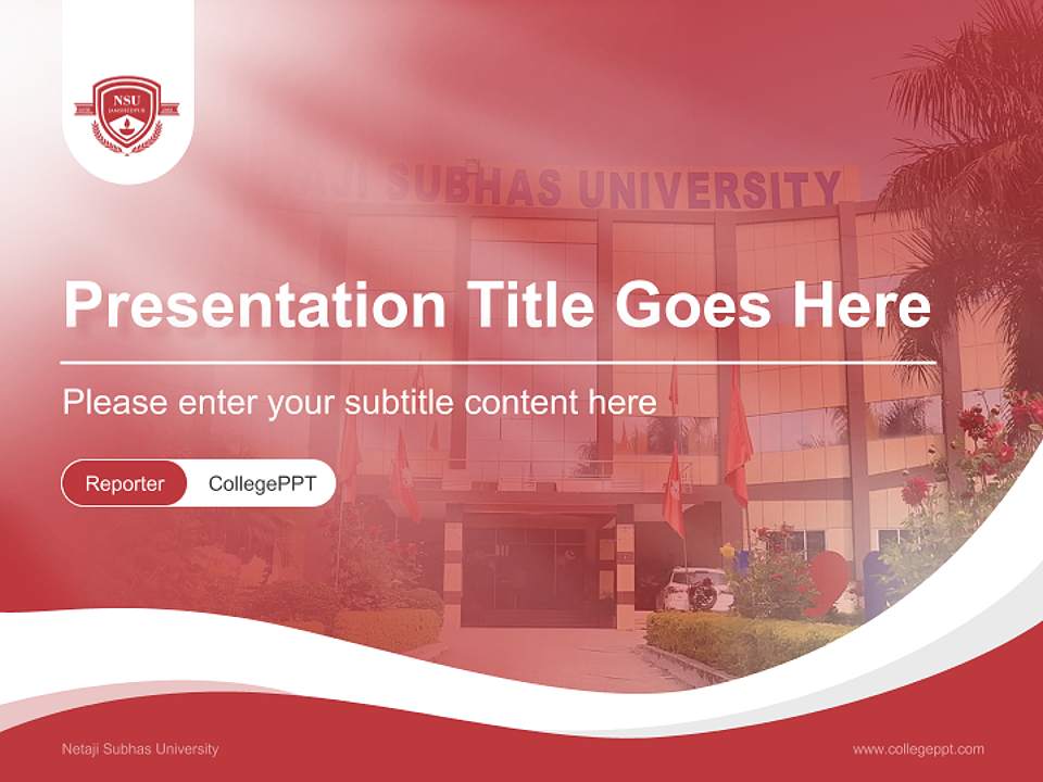 Netaji Subhas University Lecture Sharing and Networking Event PPT Template4:3 ratio PPT effect preview image4