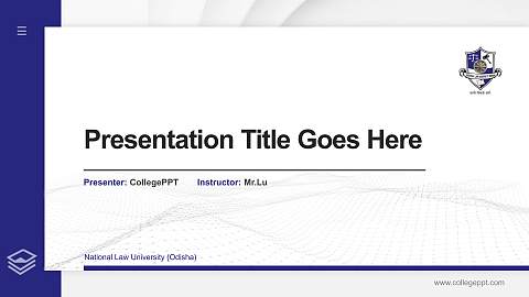 National Law University (Odisha) Thesis Proposal/Graduation Defense PPT Template