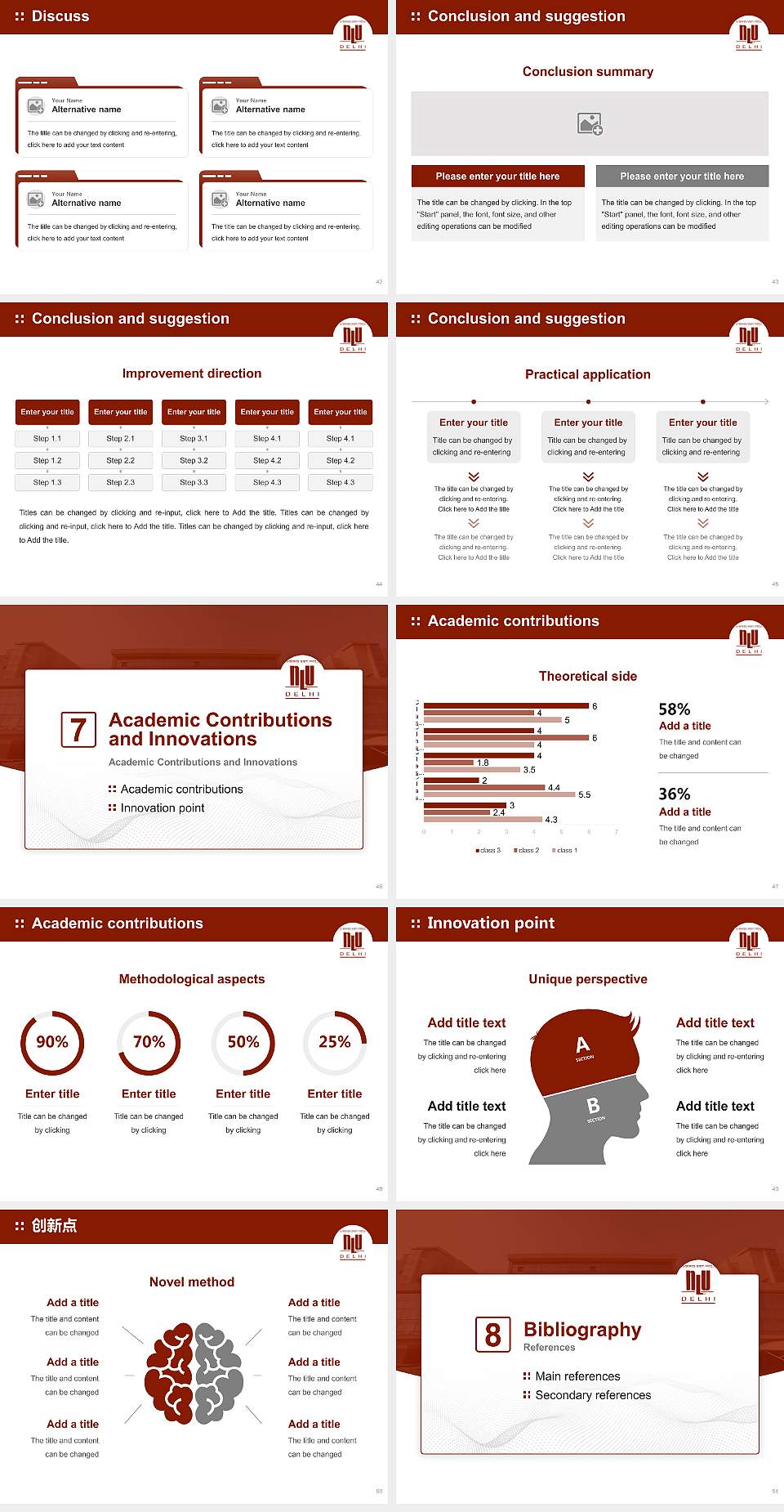 National Law University, Delhi Graduation Thesis Defense PPT Template4:3 ratio PPT effect preview image6