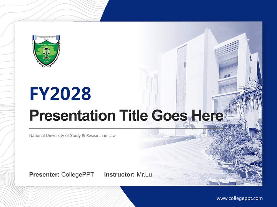 National University of Study & Research in Law Academic Presentation/Research Findings Report PPT Template4:3 ratio PPT effect preview image5