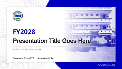 Nehru Gram Bharati (Deemed to be University) Academic Presentation/Research Findings Report PPT Template