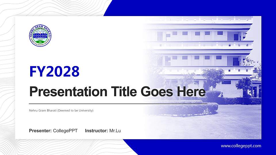 Nehru Gram Bharati (Deemed to be University) Academic Presentation/Research Findings Report PPT Template16:9 ratio PPT effect preview image