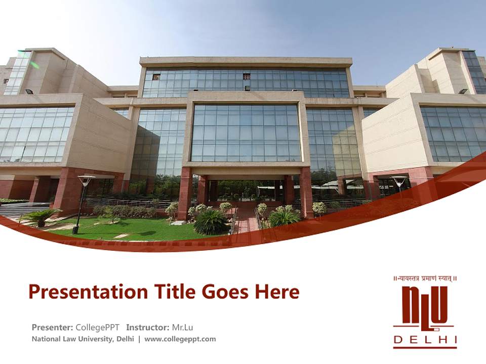 National Law University, Delhi Course/Courseware Creation PPT Template4:3 ratio PPT effect preview image5