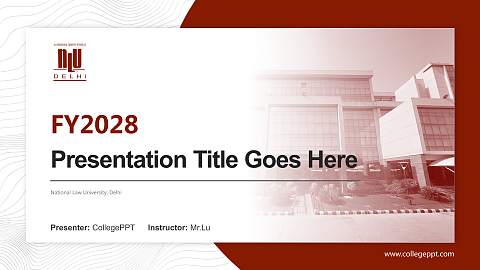 National Law University, Delhi Academic Presentation/Research Findings Report PPT Template