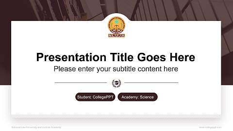 National Law University and Judicial Academy National Scholarship Defense PPT Template