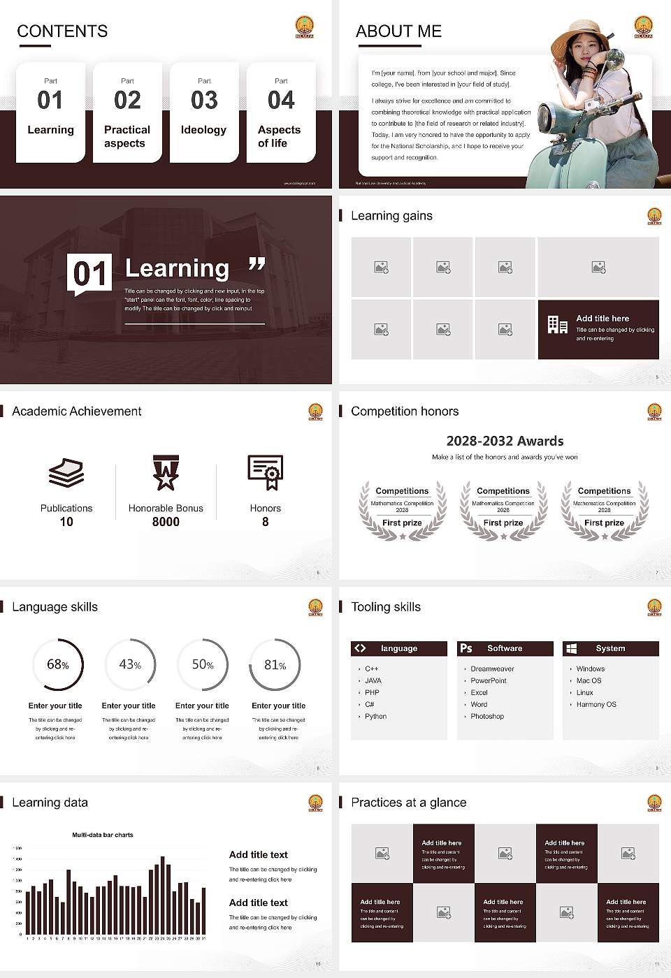 National Law University and Judicial Academy National Scholarship Defense PPT Template16:9 ratio PPT effect preview image2