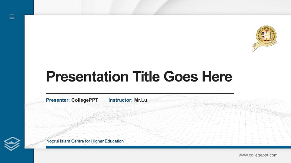 Noorul Islam Centre for Higher Education Thesis Proposal/Graduation Defense PPT Template16:9 ratio PPT effect preview image