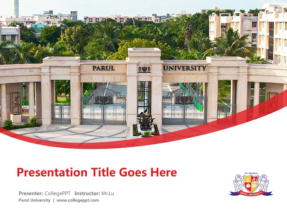 Parul University Course/Courseware Creation PPT Template4:3 ratio PPT effect preview image5