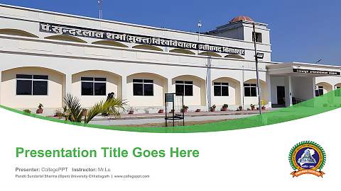 Pandit Sundarlal Sharma (Open) University Chhatisgarh Course/Courseware Creation PPT Template