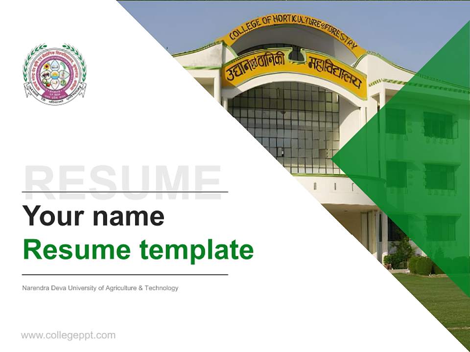 Narendra Deva University of Agriculture & Technology Resume PPT Template4:3 ratio PPT effect preview image5