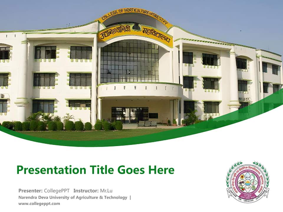 Narendra Deva University of Agriculture & Technology Course/Courseware Creation PPT Template4:3 ratio PPT effect preview image5