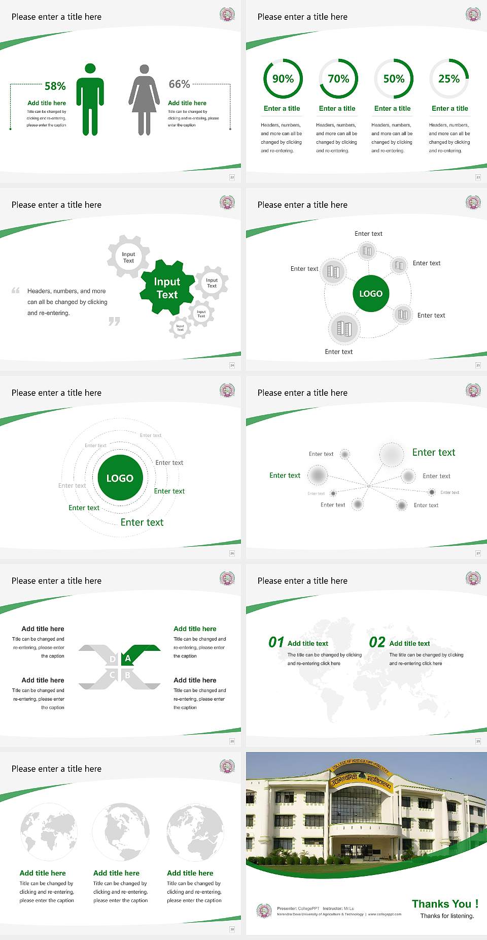 Narendra Deva University of Agriculture & Technology Course/Courseware Creation PPT Template4:3 ratio PPT effect preview image4