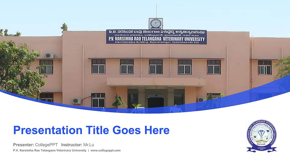 P.V. Narsimha Rao Telangana Veterinary University Course/Courseware Creation PPT Template16:9 ratio PPT effect preview image