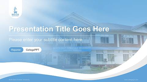 North East Christian University Lecture Sharing and Networking Event PPT Template