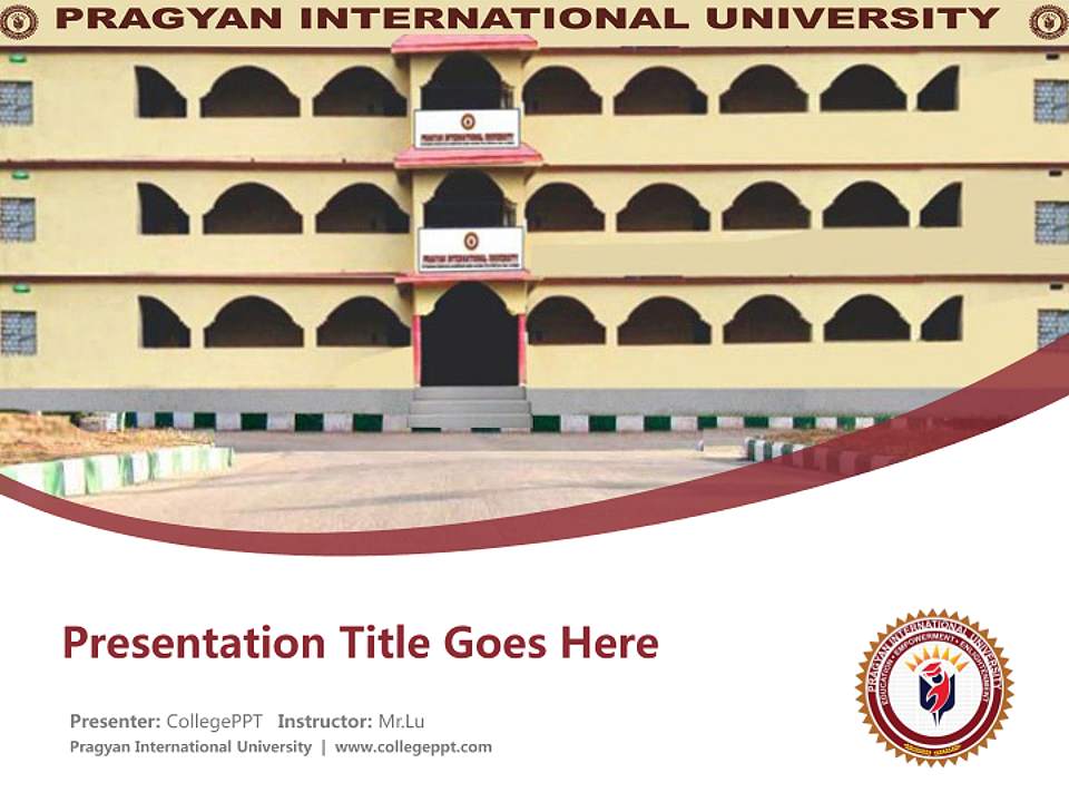 Pragyan International University Course/Courseware Creation PPT Template4:3 ratio PPT effect preview image5