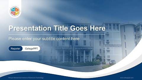 Periyar Maniammai Institute of Science & Technology Lecture Sharing and Networking Event PPT Template