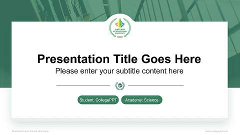 Plastindia International University National Scholarship Defense PPT Template