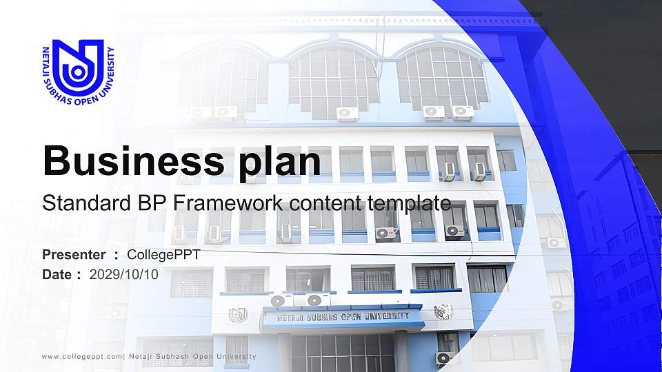 Netaji Subhash Open University Competition/Entrepreneurship Contest PPT Template16:9 ratio PPT effect preview image