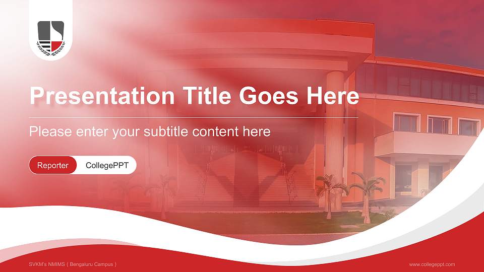 SVKM’s NMIMS（Bengaluru Campus） Lecture Sharing and Networking Event PPT Template16:9 ratio PPT effect preview image