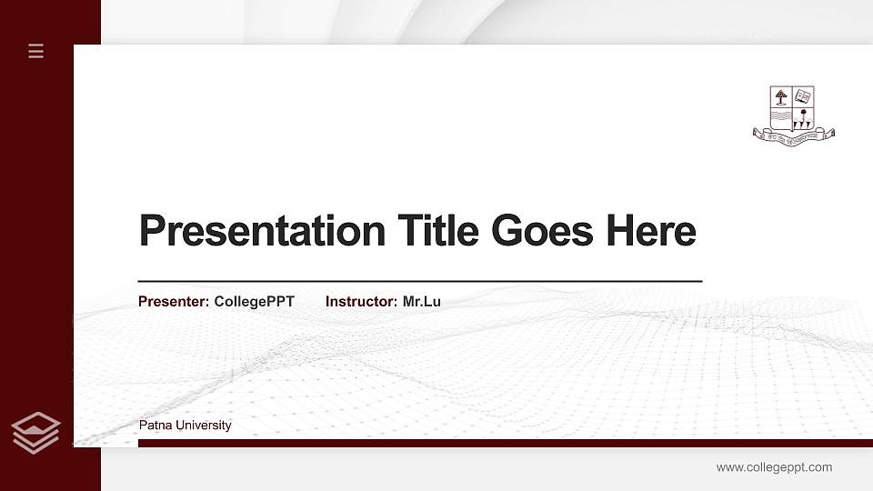Patna University Thesis Proposal/Graduation Defense PPT Template16:9 ratio PPT effect preview image