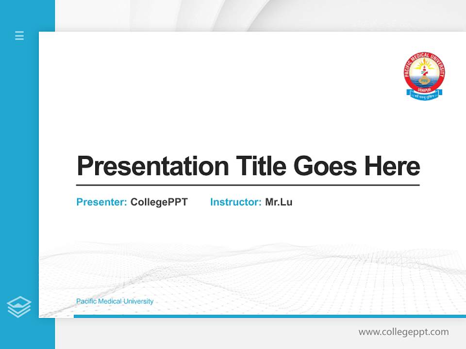 Pacific Medical University Thesis Proposal/Graduation Defense PPT Template4:3 ratio PPT effect preview image5
