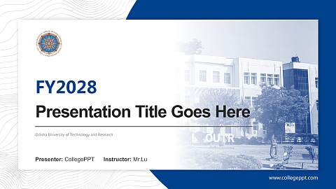 Odisha University of Technology and Research Academic Presentation/Research Findings Report PPT Template