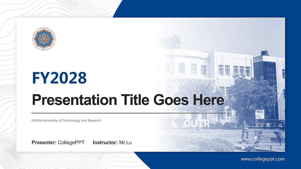 Odisha University of Technology and Research Academic Presentation/Research Findings Report PPT Template16:9 ratio PPT effect preview image
