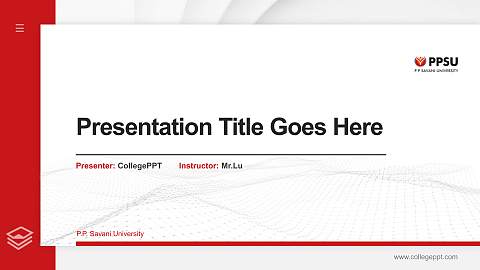P.P. Savani University Thesis Proposal/Graduation Defense PPT Template