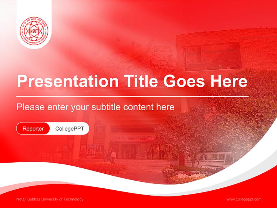 Netaji Subhas University of Technology Lecture Sharing and Networking Event PPT Template4:3 ratio PPT effect preview image4