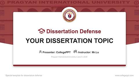 Pragyan International University Graduation Thesis Defense PPT Template