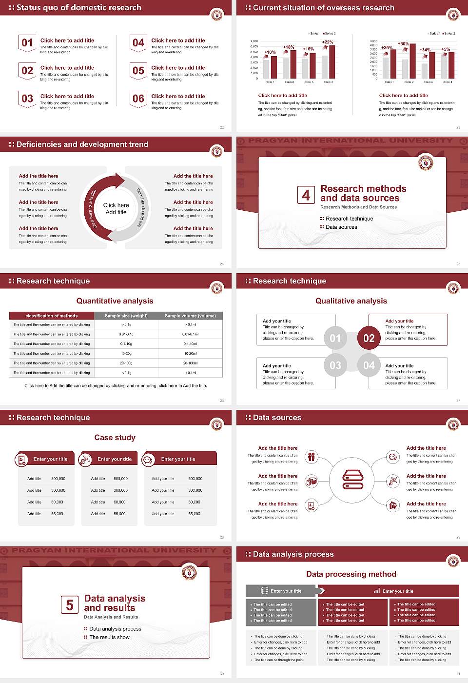 Pragyan International University Graduation Thesis Defense PPT Template16:9 ratio PPT effect preview image4