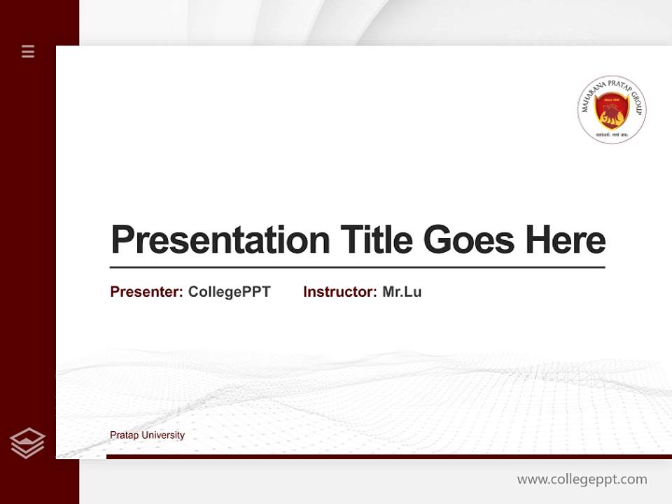 Pratap University Thesis Proposal/Graduation Defense PPT Template4:3 ratio PPT effect preview image5