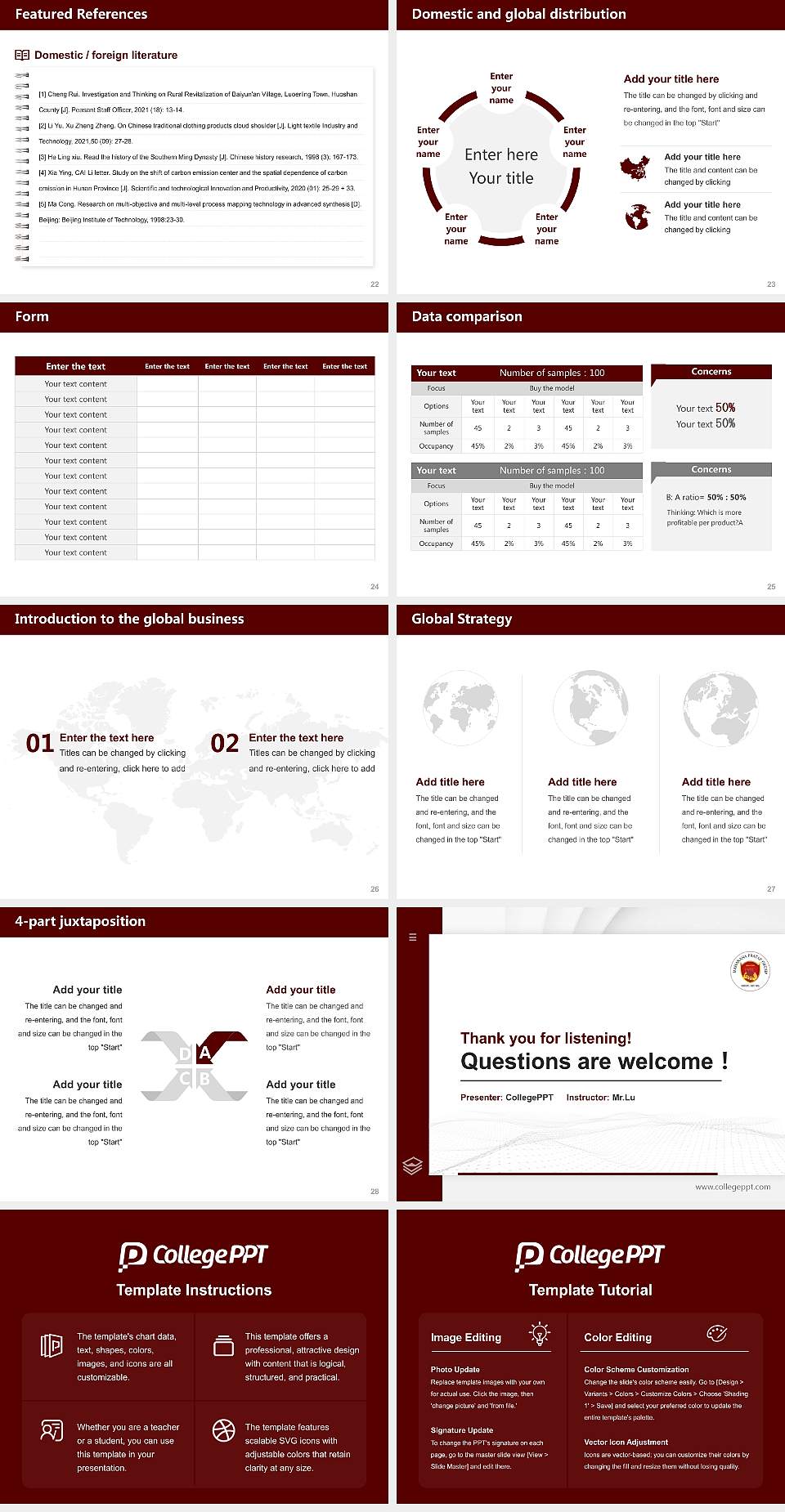 Pratap University Thesis Proposal/Graduation Defense PPT Template4:3 ratio PPT effect preview image4