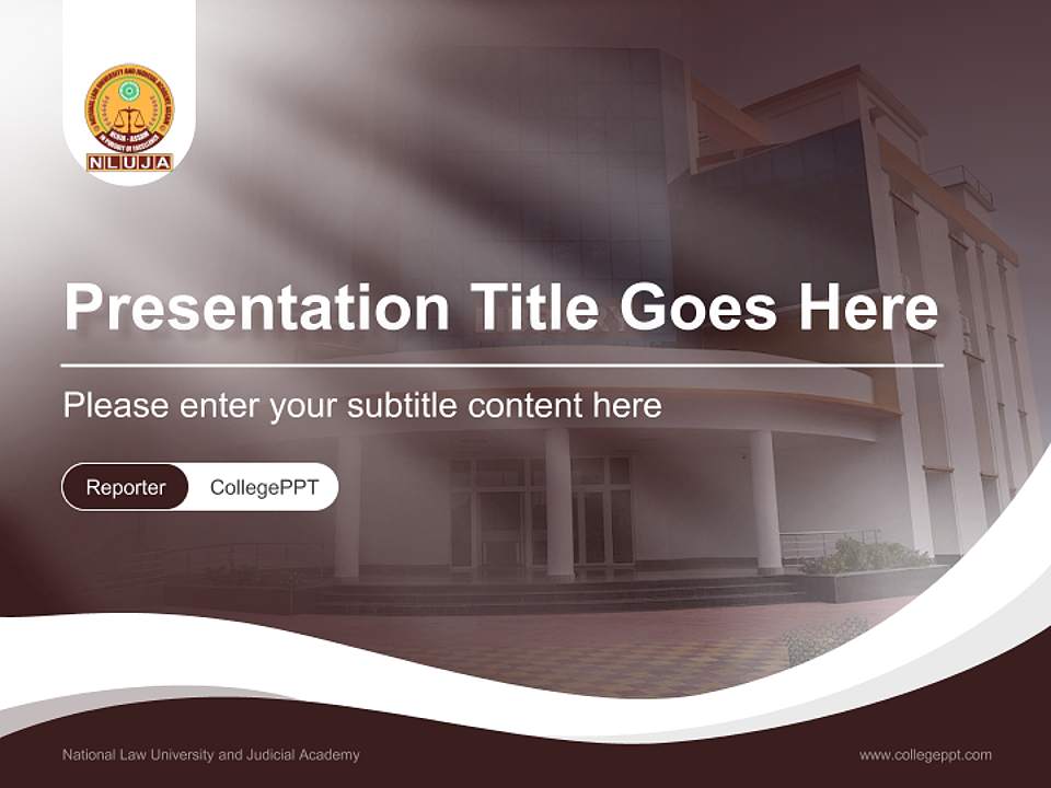 National Law University and Judicial Academy Lecture Sharing and Networking Event PPT Template4:3 ratio PPT effect preview image4