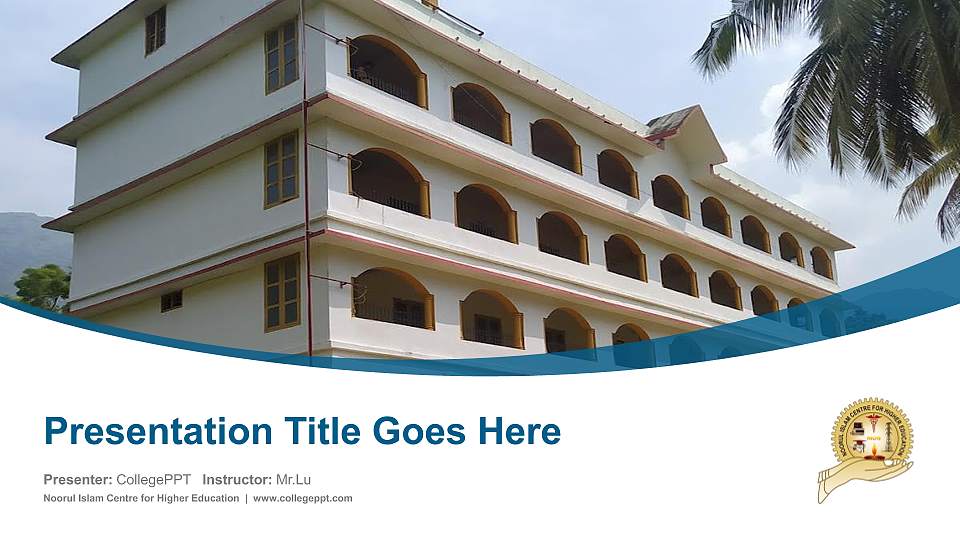 Noorul Islam Centre for Higher Education Course/Courseware Creation PPT Template16:9 ratio PPT effect preview image