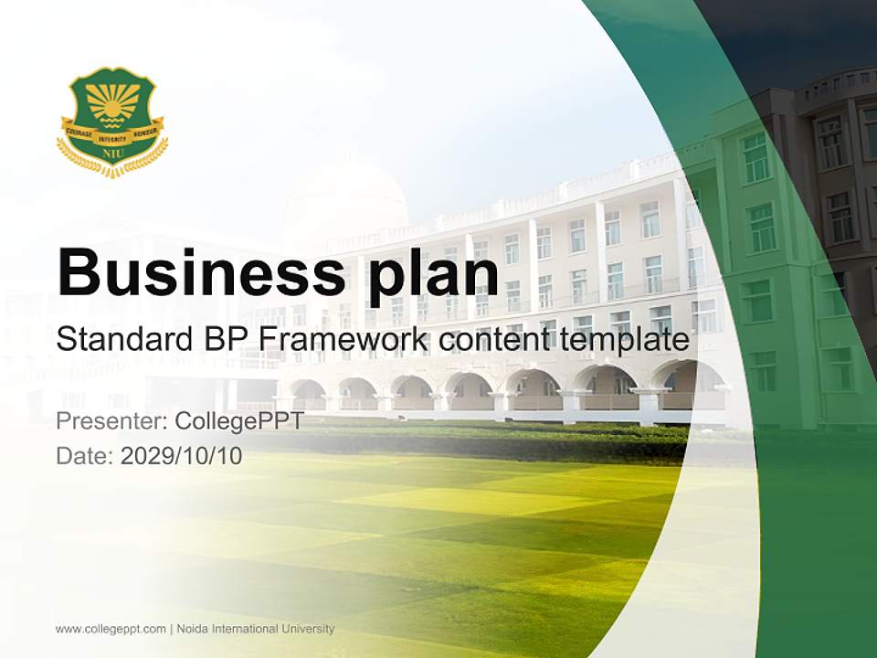 Noida International University Competition/Entrepreneurship Contest PPT Template4:3 ratio PPT effect preview image9